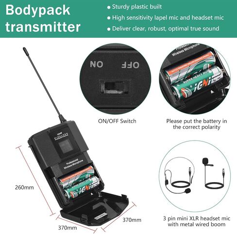 Wireless Microphone System, 4-Channel UHF Professional Mic, Automatically Pair Metal Cordless Mic with 4 Metal Handheld Microphones, 400ft Range, for Singing, Karaoke, Party in Saudi Arabia