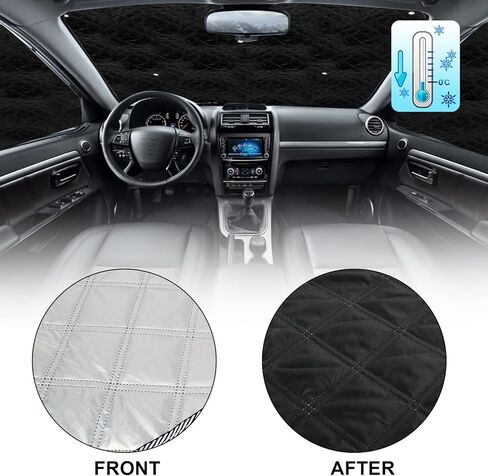 مجموعة 3 مظلات للزجاج الأمامي لـ 2014-2024 Ram ProMaster، مظلة جانبية معزولة للمقعد الأمامي لجميع المواسم، عاكس للأشعة فوق البنفسجية لحماية الخصوصية in Kuwait