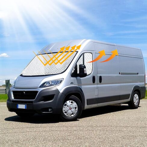 مجموعة 3 مظلات للزجاج الأمامي لـ 2014-2024 Ram ProMaster، مظلة جانبية معزولة للمقعد الأمامي لجميع المواسم، عاكس للأشعة فوق البنفسجية لحماية الخصوصية in Kuwait