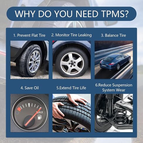 TPMS Sensors 315MHz 4 Pack for Ford, Lincoln, Mercury, Mazda - Pre-Programmed Tire Pressure Sensor, OE: DE8T-1A180-AA 9L3Z-1A-189-A - Keep Your Tires Safe with Tire Pressure Monitoring System in Saudi Arabia