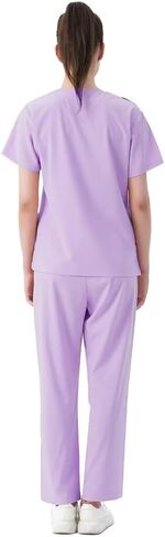 Scrubs for Women Set V-Neck Scrub Top & Jogger Pants Nursing Medical Uniform Stretch Workwear with Multi Pockets in Saudi Arabia