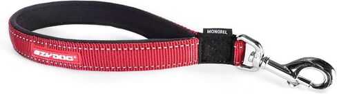 EzyDog Neo Mongrel Short Dog Leash for Large Dogs - Reflective Stitching for Nighttime Safety with a Heavy Duty Snap Hook for Comfort and Control - Add an Extension for a Full Size Leash (Red) in Saudi Arabia