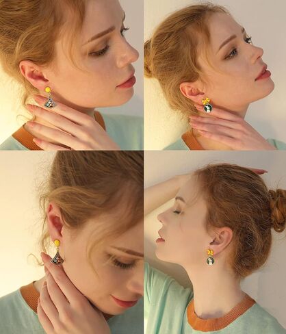 Cute Fun Dangle Earrings Set for Girls and Women with Small Funny Kawaii Drops 8 packs for Teen Girls Jewelry Christmas Back to School Gift in Saudi Arabia