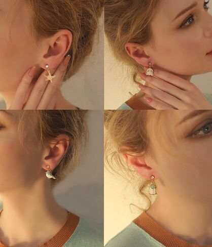 Cute Fun Dangle Earrings Set for Girls and Women with Small Funny Kawaii Drops 8 packs for Teen Girls Jewelry Christmas Back to School Gift in Saudi Arabia