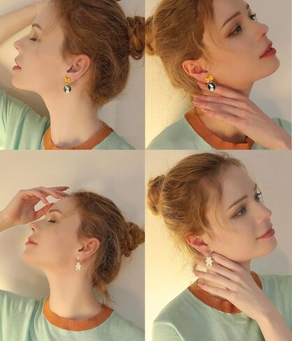 Cute Fun Dangle Earrings Set for Girls and Women with Small Funny Kawaii Drops 8 packs for Teen Girls Jewelry Christmas Back to School Gift in Saudi Arabia