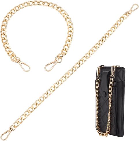 PH PandaHall 2pcs 12 inch Aluminum Chain Strap Antique Bronze Bag Purse Chain, Extender Chain Shoulder Bag Strap Replacement Handles with Metal Clasps for Women Handbag Bag Purse Making in Kuwait