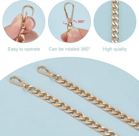 PH PandaHall 2pcs 12 inch Aluminum Chain Strap Antique Bronze Bag Purse Chain, Extender Chain Shoulder Bag Strap Replacement Handles with Metal Clasps for Women Handbag Bag Purse Making in Kuwait
