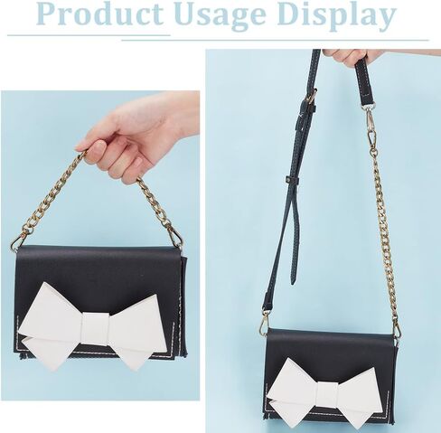PH PandaHall 2pcs 12 inch Aluminum Chain Strap Antique Bronze Bag Purse Chain, Extender Chain Shoulder Bag Strap Replacement Handles with Metal Clasps for Women Handbag Bag Purse Making in Kuwait