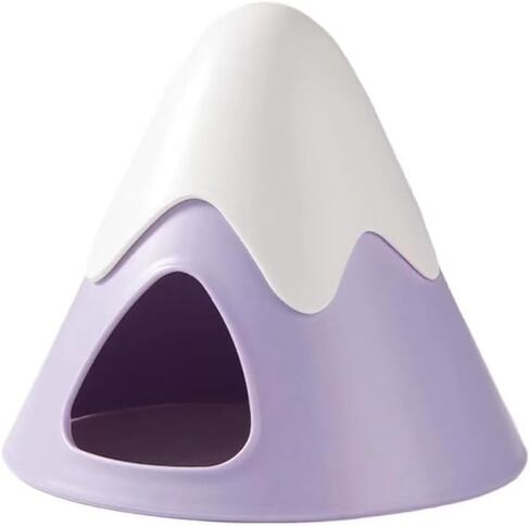 Hamster Hideout House Decorative Landscaping, Adorable Christmas Snowy Mountain Shape Hideaway Cave Sleeping Mini Hut for Small Animal, Safe Habitat Cage Accessories for Syrian Dwarf Hamster (Blue) in Kuwait