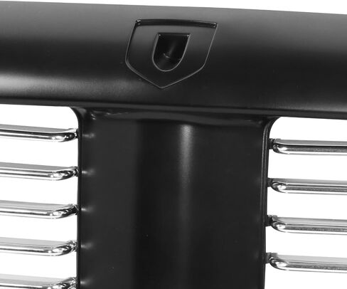 DNA MOTORING OE Style Horizontal Slats Grille Grill، CH1200259، متوافق مع 02-05 دودج رام 1500/2500 / 3500 بيك اب، كروم/أسود، OEM-GR-CH1200259 in Saudi Arabia