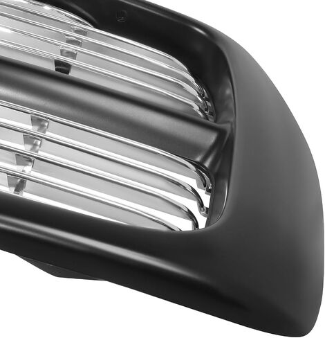 DNA MOTORING OE Style Horizontal Slats Grille Grill، CH1200259، متوافق مع 02-05 دودج رام 1500/2500 / 3500 بيك اب، كروم/أسود، OEM-GR-CH1200259 in Saudi Arabia