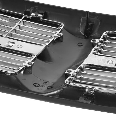 DNA MOTORING OE Style Horizontal Slats Grille Grill، CH1200259، متوافق مع 02-05 دودج رام 1500/2500 / 3500 بيك اب، كروم/أسود، OEM-GR-CH1200259 in Saudi Arabia