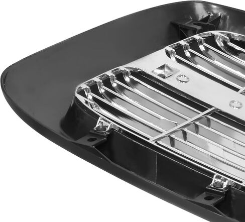 DNA MOTORING OE Style Horizontal Slats Grille Grill، CH1200259، متوافق مع 02-05 دودج رام 1500/2500 / 3500 بيك اب، كروم/أسود، OEM-GR-CH1200259 in Saudi Arabia