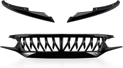 شبكة رياضية أمريكية معدلة مع شبكة فولاذية متوافقة مع سيارات هوندا سيفيك سيدان 2016 إلى 2021، هاتشباك، موديلات FK8، أسود لامع in Kuwait