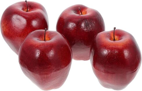 Artificial Red Apples 4pcs Fruit Lifelike Apples Faux Foam Apples for Photo Props Floral ArrangementsHome Kitchen Table Basket Decoration in Saudi Arabia