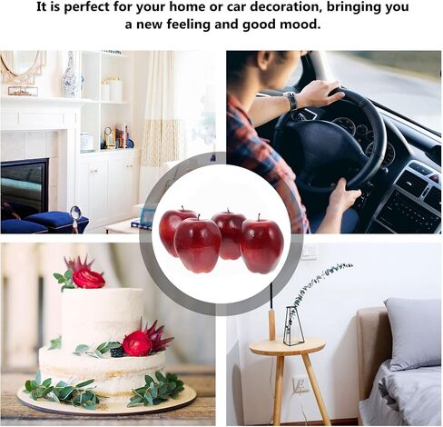 Artificial Red Apples 4pcs Fruit Lifelike Apples Faux Foam Apples for Photo Props Floral ArrangementsHome Kitchen Table Basket Decoration in Saudi Arabia