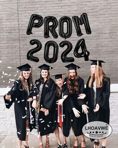 Class of 2024 Balloons Black 16 Inch Class of 2024 Party Graduation Banner Decorations Class of 2024 Graduation Balloons Party Decorations in Saudi Arabia