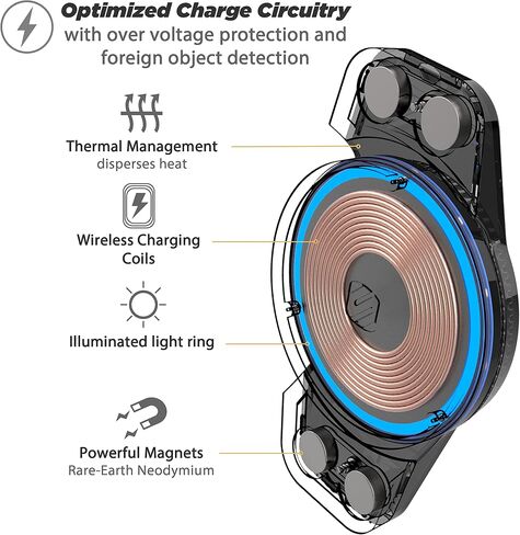 SCOSCHE MCQVP-XTET MagicMount Charge3 10W Magnetic Qi-Certified FreeFlow Wireless Vent Charging Mount in Saudi Arabia