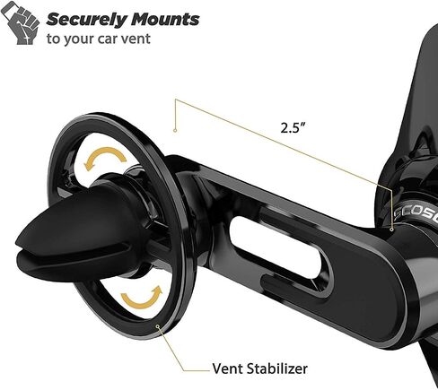 SCOSCHE MCQVP-XTET MagicMount Charge3 10W Magnetic Qi-Certified FreeFlow Wireless Vent Charging Mount in Saudi Arabia