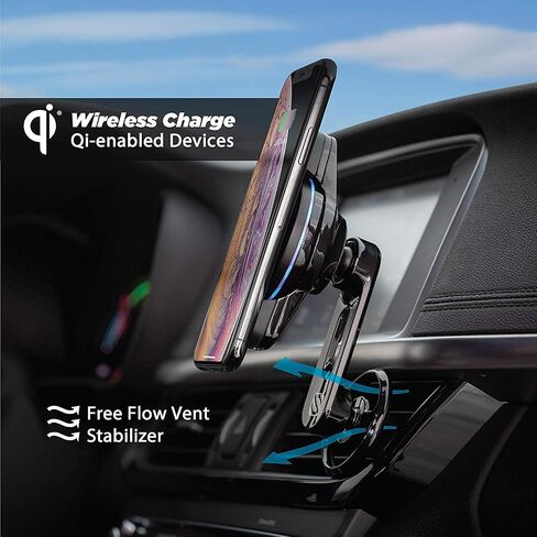 SCOSCHE MCQVP-XTET MagicMount Charge3 10W Magnetic Qi-Certified FreeFlow Wireless Vent Charging Mount in Saudi Arabia