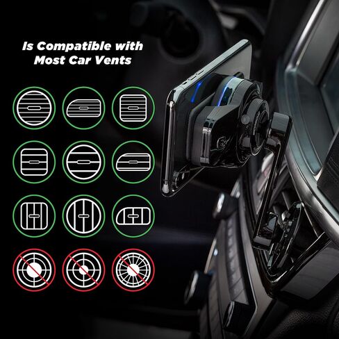 SCOSCHE MCQVP-XTET MagicMount Charge3 10W Magnetic Qi-Certified FreeFlow Wireless Vent Charging Mount in Saudi Arabia