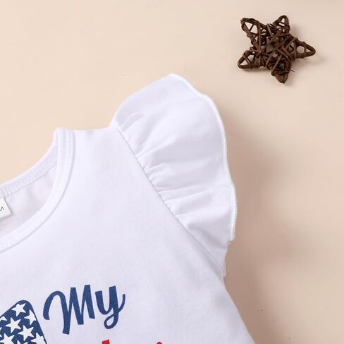 YOUNGER TREE Newborn Baby Girl 4th of July Outfits My 1st Forth of July Independent's Day Gifts Romper Tutu Skirts Set in Saudi Arabia