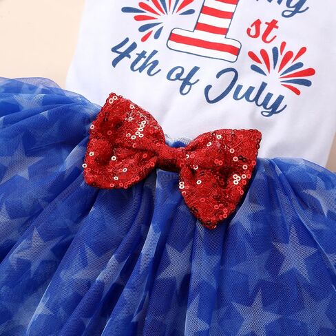 YOUNGER TREE Newborn Baby Girl 4th of July Outfits My 1st Forth of July Independent's Day Gifts Romper Tutu Skirts Set in Saudi Arabia