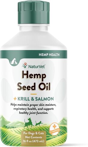 NaturVet زيت بذور القنب الكريل والسلمون، 16 أوقية. سائل، صنع في الولايات المتحدة الأمريكية in Kuwait