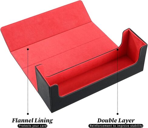 Weewooday 4 Pieces Leather Deck Card Storage Box for 400+ Cards Large Size Magnetic Cards Boxes Holding Compatible with TCG Leather Deck Card Case Boxes MTG Baseball Hockey Gaming Sports Cards in Saudi Arabia