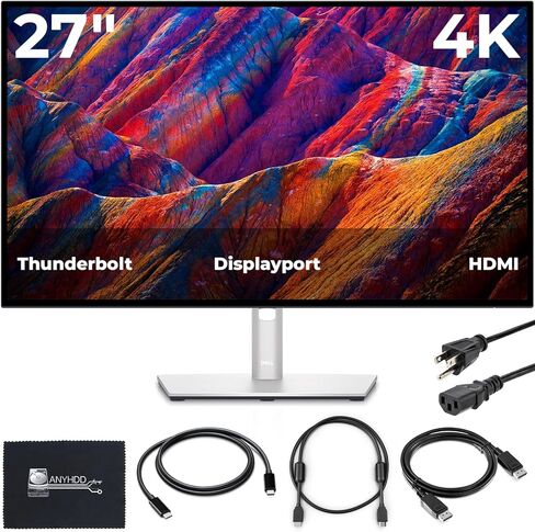 شاشة U3223QE UltraSharp Dell مقاس 32 بوصة بدقة 4K UHD WLED LCD - شاشة Dell مقاس 16:9 مقاس 32 بوصة مع سلك طاقة + كابل USB A-C + كابل USB C-C + كابل DisplayPort + قطعة قماش من الألياف الدقيقة متضمنة in Kuwait
