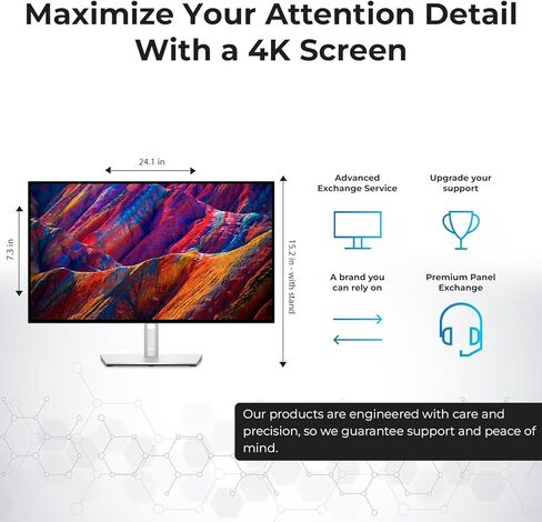 شاشة U3223QE UltraSharp Dell مقاس 32 بوصة بدقة 4K UHD WLED LCD - شاشة Dell مقاس 16:9 مقاس 32 بوصة مع سلك طاقة + كابل USB A-C + كابل USB C-C + كابل DisplayPort + قطعة قماش من الألياف الدقيقة متضمنة in Kuwait