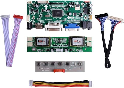 GeeekPi NT68676 HDMI+VGA+DVI+لوحة تشغيل وحدة تحكم LCD لإدخال الصوت أو HSD190MEN4 M170EN06 17 بوصة 19 بوصة 1280x1024 4CCFL 30Pins لوحة LCD، مناسبة لشاشة Arcade1Up in Saudi Arabia