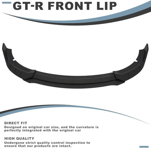 Front Bumper Lip Compatible with 2015-2023 Dodge Charger SRT Rock-R Style ABS Gloss Black Front Splitter Lower Protector Front Air Dam Chin Spoiler Splitter in Kuwait