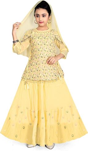 Kids Indian Dress for Girls Lehenga Choli, Handwork Embriodery in Saudi Arabia