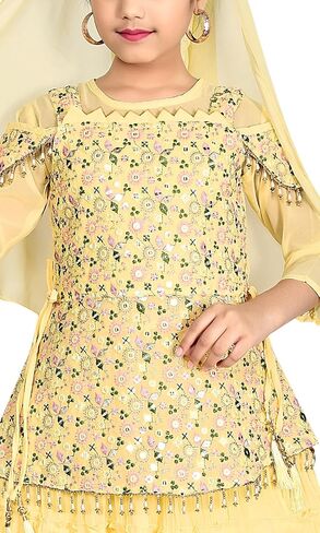 Kids Indian Dress for Girls Lehenga Choli, Handwork Embriodery in Saudi Arabia