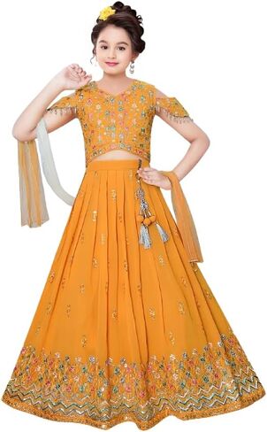 Kids Indian Dress for Girls Lehenga Choli, Handwork Embriodery in Saudi Arabia