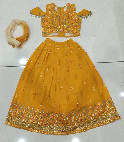 Kids Indian Dress for Girls Lehenga Choli, Handwork Embriodery in Saudi Arabia