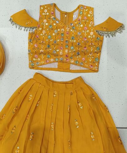 Kids Indian Dress for Girls Lehenga Choli, Handwork Embriodery in Saudi Arabia