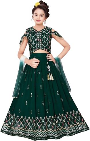 Kids Indian Dress for Girls Lehenga Choli, Handwork Embriodery in Saudi Arabia