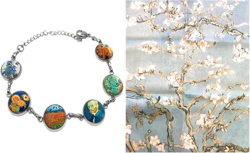 سوار فان جوخ آرت لينك (الزهور) وقماش تلميع المجوهرات in Kuwait