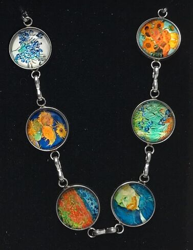 سوار فان جوخ آرت لينك (الزهور) وقماش تلميع المجوهرات in Kuwait