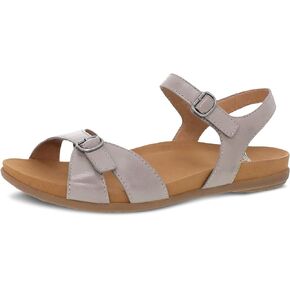 Dansko Judith Adjustable Sandal for Women - Leather Linings and Uppers For All-Day Comfort - dual-density EVA Footbed and Lightweight Rubber Outsole for Long-Lasting Wear