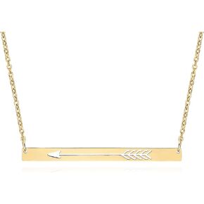 Lazycat Charm Friendship Arrow Necklace Cool Long Bar Necklace Jewelry