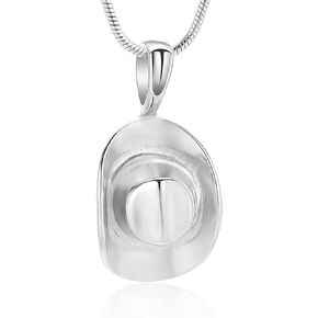 Cremation Jewelry for Ashes Cowboy Hat Urn Pedant for Human Pet Ashes-Keepsake Memorial Jewelry