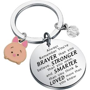 BNQL Cute Pig Keychain Pig Gifts for Pig Lover Pig Charm Pendant Keychain Jewelry Inspirational Gifts