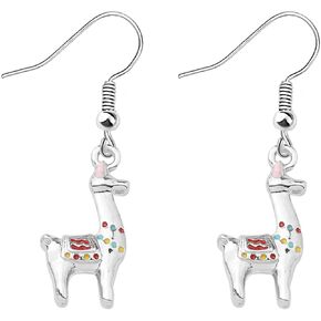 Tiny Llama Earrings Llama Lover Jewelry Alpaca Earrings Kawaii Alpaca Gift Animal Earrings Llama Jewelry