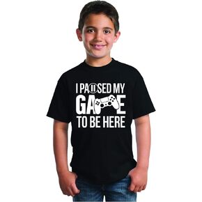 I Paused My Game to Be Here Shirts for Kids Boys Girls Funny Tees