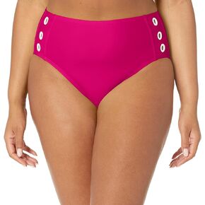 DKNY Women's Standard High Waisted Full Coverage Bikini Bottom Bathing Suit