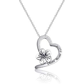 FOTAP Ohana Bracelet Hibiscus Flower Jewelry Ohana Means Family Necklace OHANA Fans Jewelry BFF Jewelry