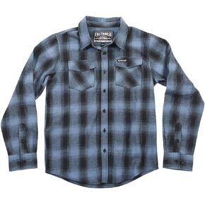 FASTHOUSE Youth Saturday Night Special Flannel, Dust Blue/Black